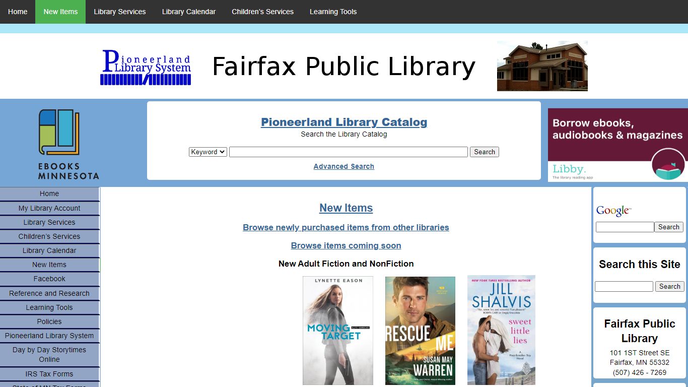 Fairfax Public Library | New Items